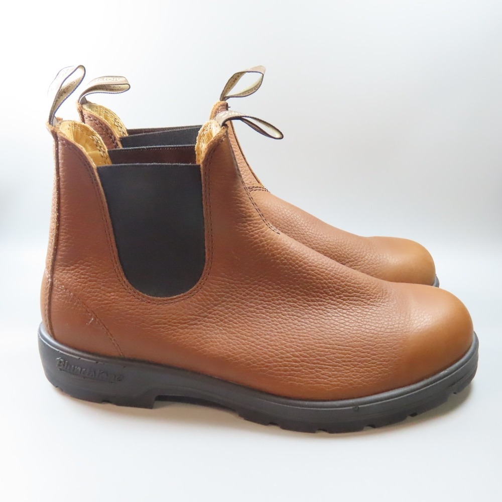 Blundstone 2247 Pebbled Leather Chelsea Slip On‎  Boot Brown US 11.5 AU 10.5